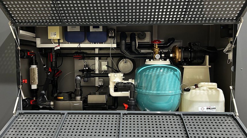 Piscina de polipropileno de 6,5 mx 2,5 m con ventana de 4 m - Imagen 2