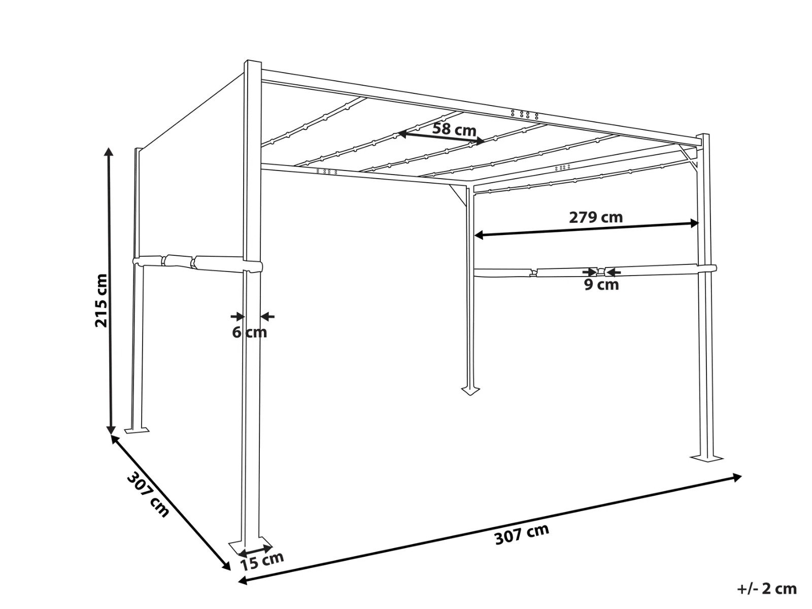 Gazebo LED PARGA Gris - Imagen 13