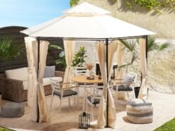 Alternative view of Gazebo PORTEL Metal Beige