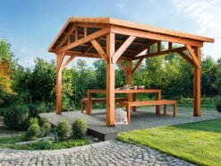 Alternative view of Gazebo SECCHIA Marrón