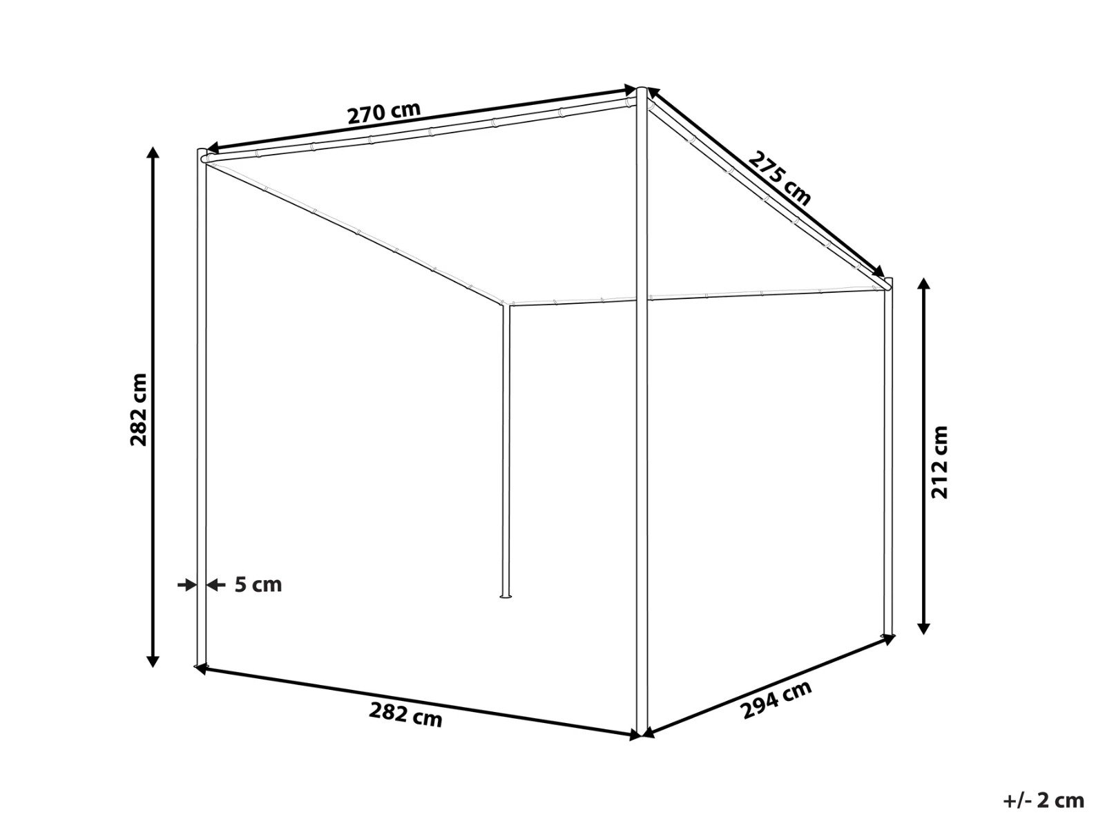 Gazebo VIMINO Metal Taupe - Imagen 8
