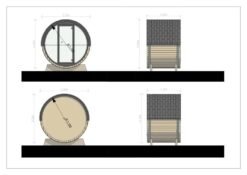 Alternative view of Sauna Exterior Barril Hartword, 1.6×2.3